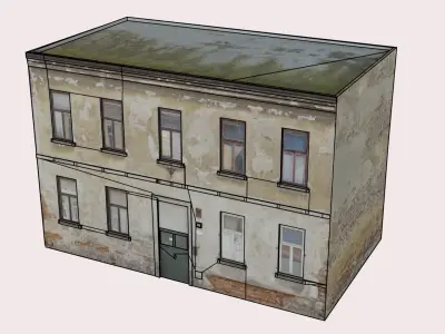 Old Apartment House Low-poly 3D model