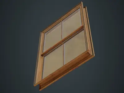 Window 1B Low-poly 3D model