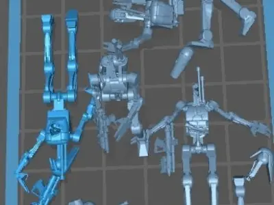 Destroyed Droid Collection Legion Scale 3D print model