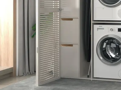 Laundry Storage Cabinet Modern 3D model