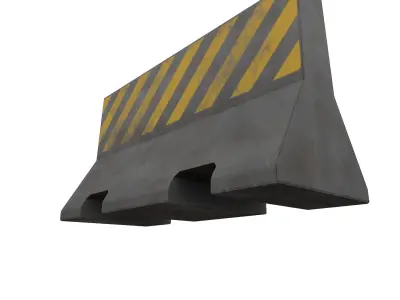 Stone Barrier Low-poly 3D model