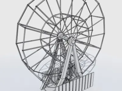 Abandoned Ferris Wheel Low-poly 3D model