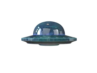 Cartoon UFO v1 004 Low-poly 3D model