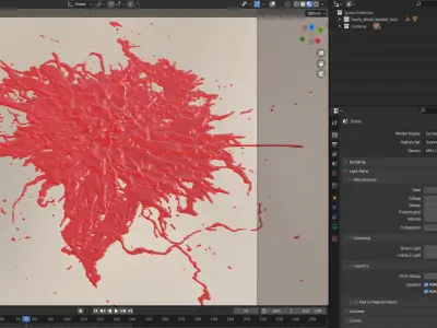 Swirly Blood Splatter Vol2 5 3D model