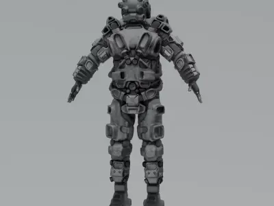 Scifi Soldier - Operator 002 Low-poly 3D model
