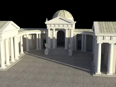Tuscan Doric Temple 3D model