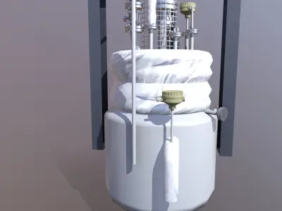 Reactor System Low-poly 3D model