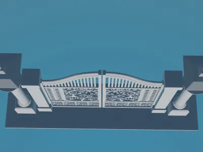 Gateway Exterior Gate 3D model 3D print model