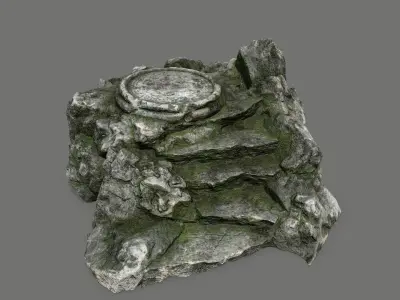 Ladder Ruin Low-poly 3D model 11