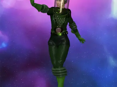 Ajax Spacewoman for La Femme 2 for Poser 3D model