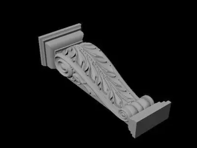 pilaster ornate corbel 3D model