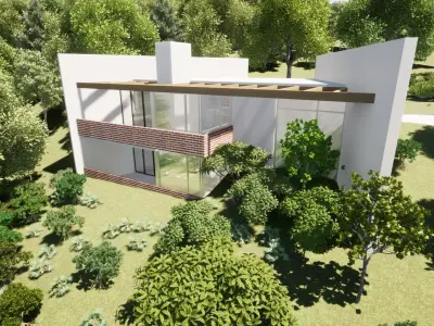 Rural modern house 3D model