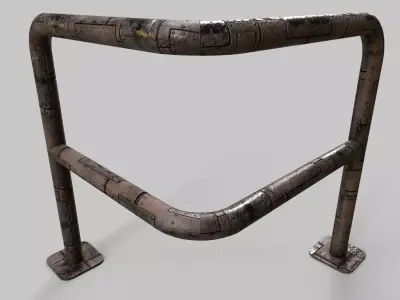 Barrier V2 - 003 Low-poly 3D model