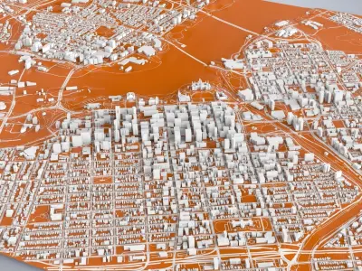 Cityscape  Ottawa Canada 3D model