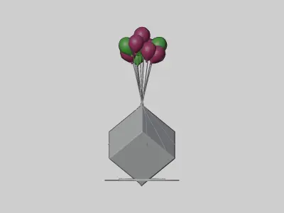 Balloon Statue Low-poly 3D model