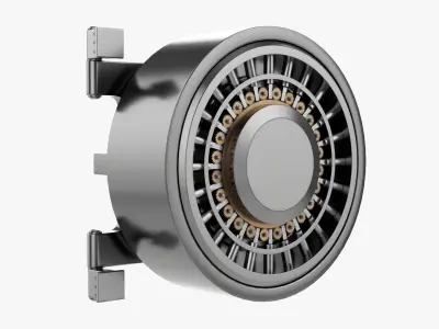 Bank vault door 3D model