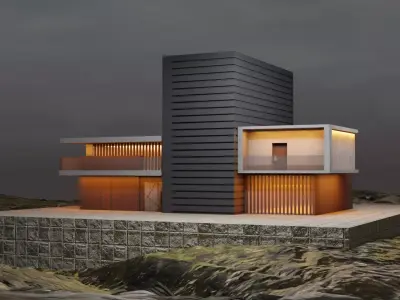 Exterior design Low-poly 3D model