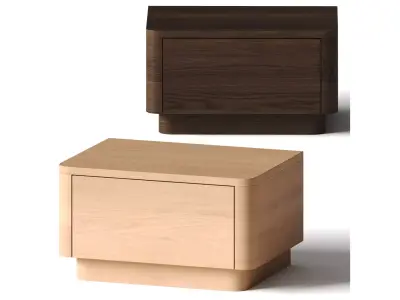West Elm - Pedestal 1 Drawer nightstand 3D model