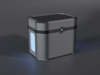 Futuristic Crate Low-poly 3D model