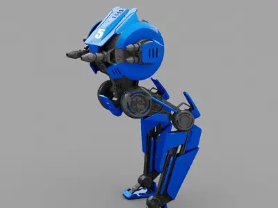 Battle Droid ZERA   rigged character 3D model