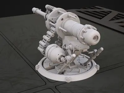 Chain autocannon 3D model