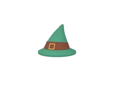 Witch Hat v2 003 Low-poly 3D model