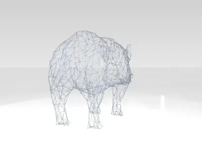 Wildboar Wireframe 3D model