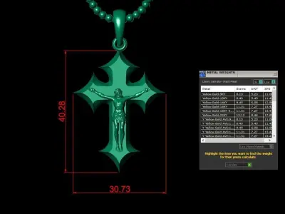 Light Gold Cross New Design  CP 69 3D print model