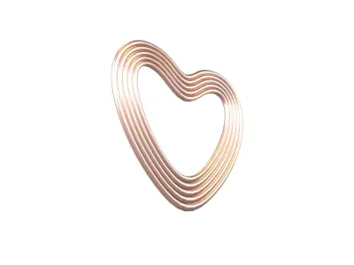 Line Heart Icon v1 013 Low-poly 3D model