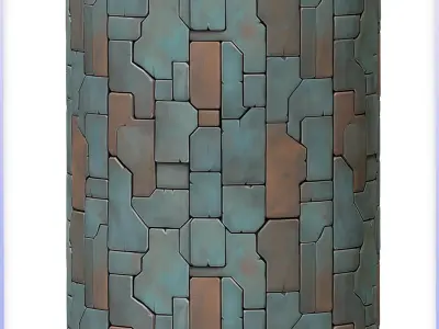 Stylized Metal Panels Seamless Texture Texture get