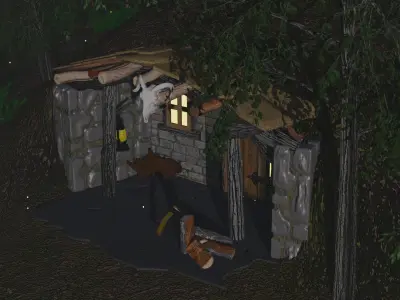 Hunted dugout 3D model