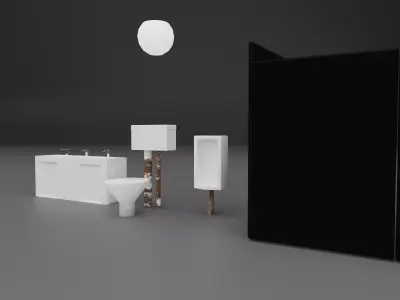 Bathroom Pack Low-poly 3D model