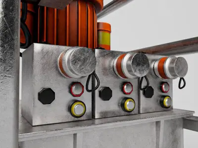 Holmatro MPU 60 D Trio Pump Low Poly Game Ready 3D Model Low-poly 3D model