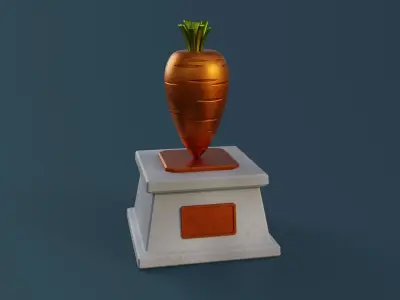 Carrot Monument Low-poly 3D model