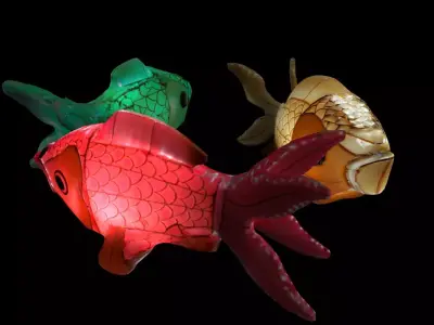Chinese Fish Lantern  3D model purchase