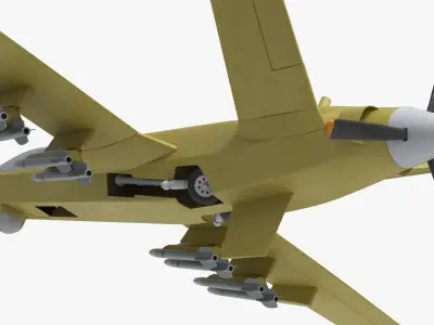  Long Endurance Military UAV Aircraft Yellow Rigged 