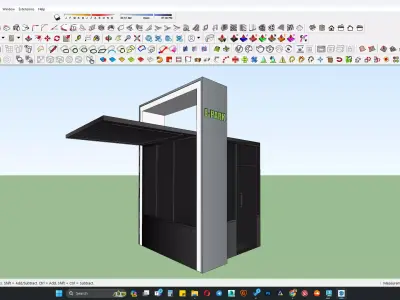Ticket booth 3d model 3D model