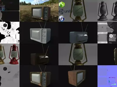 Retro collection 3D Model Pack