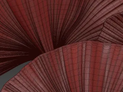 Olivier set of four fans 3D model