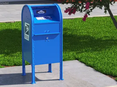 US Post Office dropbox 3D model