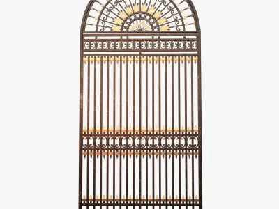 Iron Gate 0001 Low-poly 3D model