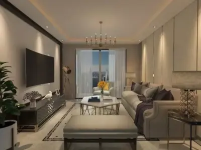 Contemporary Drawing Room 3D model