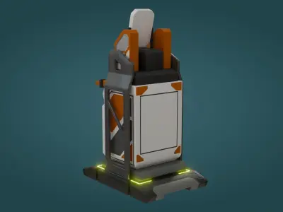 Sci-Fi Computer - Game Ready - PBR Low-poly 3D model shop