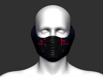 helmet  MASK high poly sculpt 3d printable  3D model
