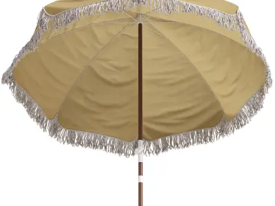 The Holiday Beach Umbrella Vintage Gold 3D model