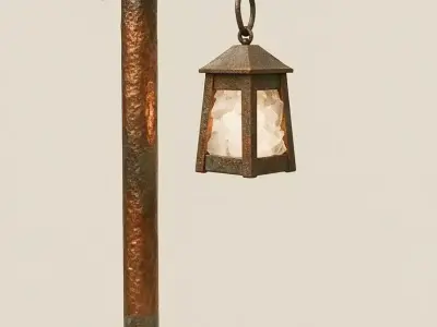 Rustic Lantern Elegance Low-poly 3D model