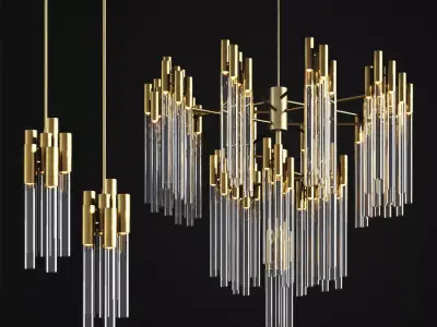 Burj Chandelier Pendant Luxxu 3D model