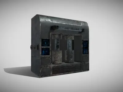 Sci-fi Panel Element Low-poly 3D model