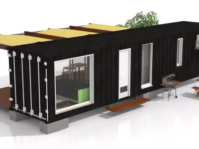 Container Chalet 3D model