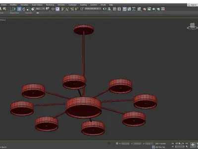 GONZAGA CHANDELIER Low-poly 3D model